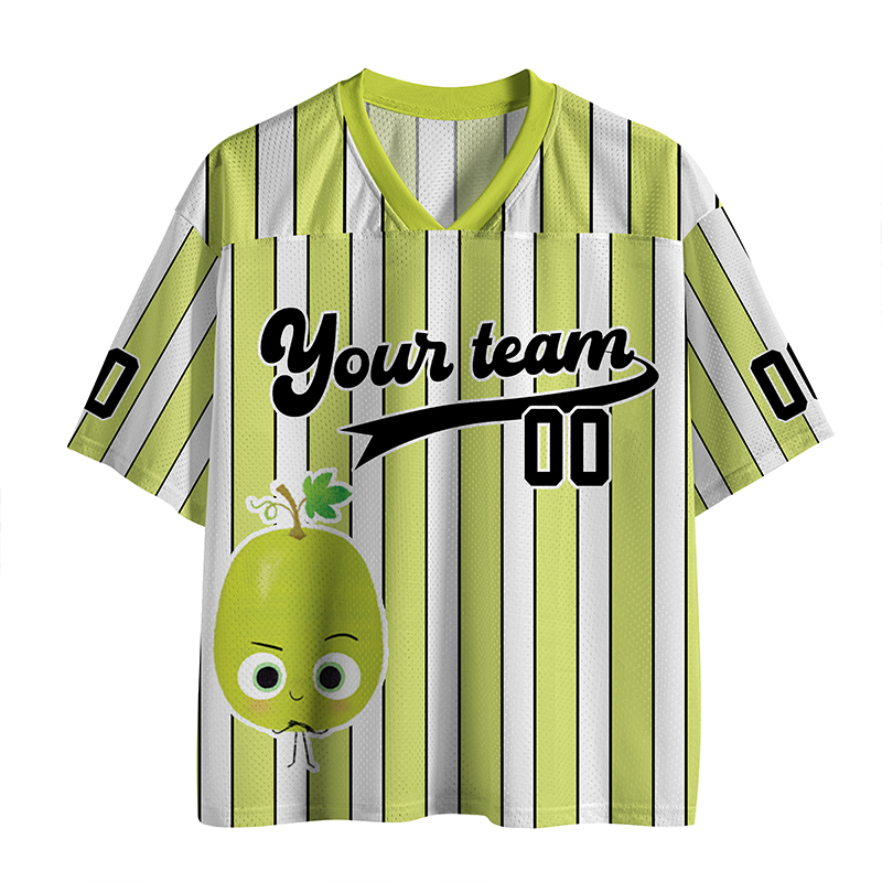Personalized Team Name And Number Green Grapes Teacher Mesh Jersey
