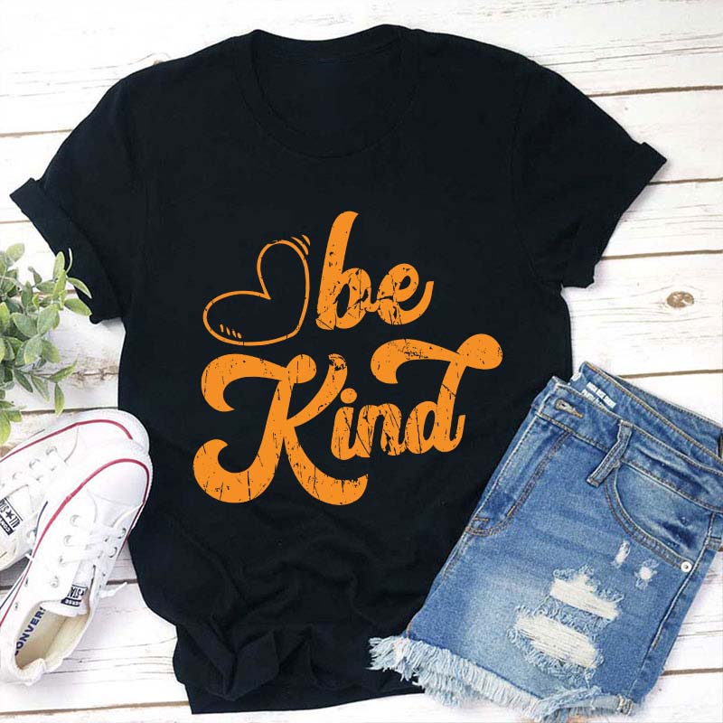 Orange Be Kind Teacher T-Shirt