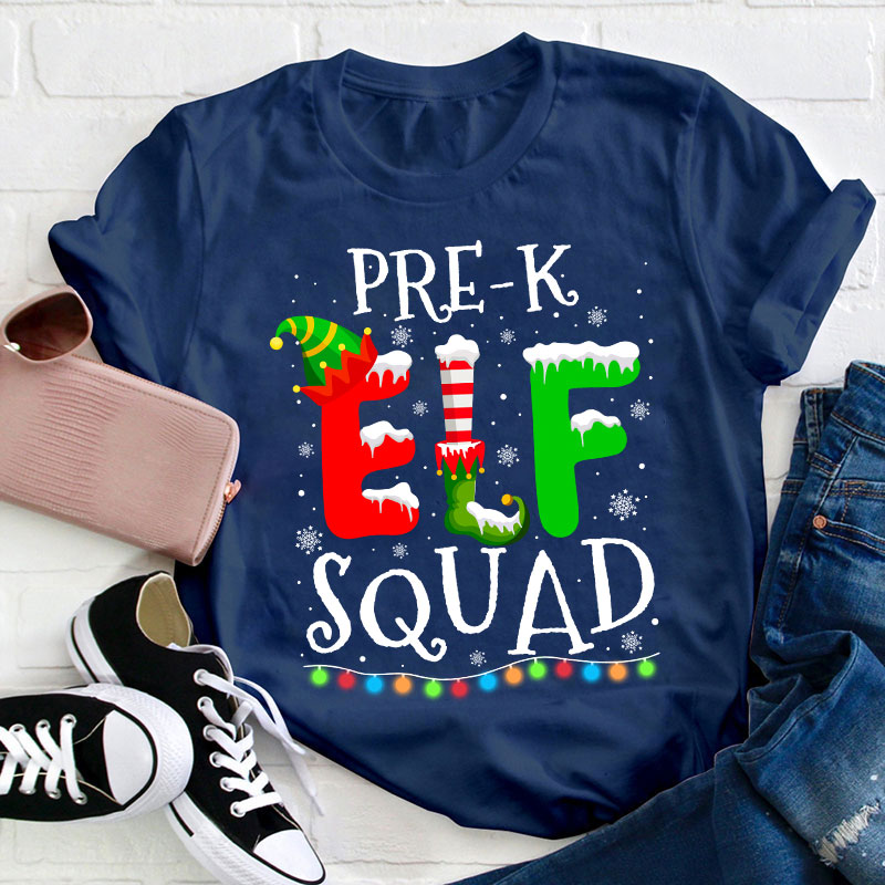 Personalized Elf Squad Teacher T-Shirt