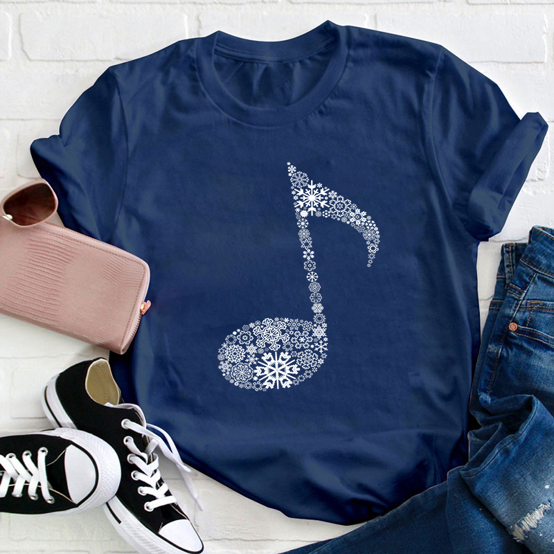 Winter Snow Note Teacher T-Shirt