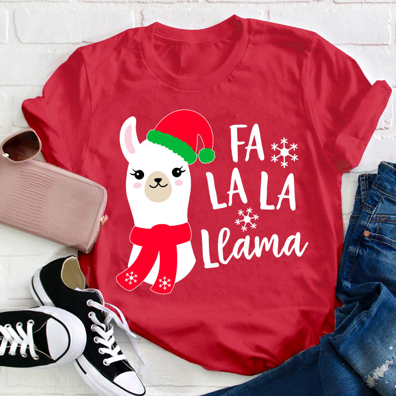 Fa La La Llama Teacher T-Shirt