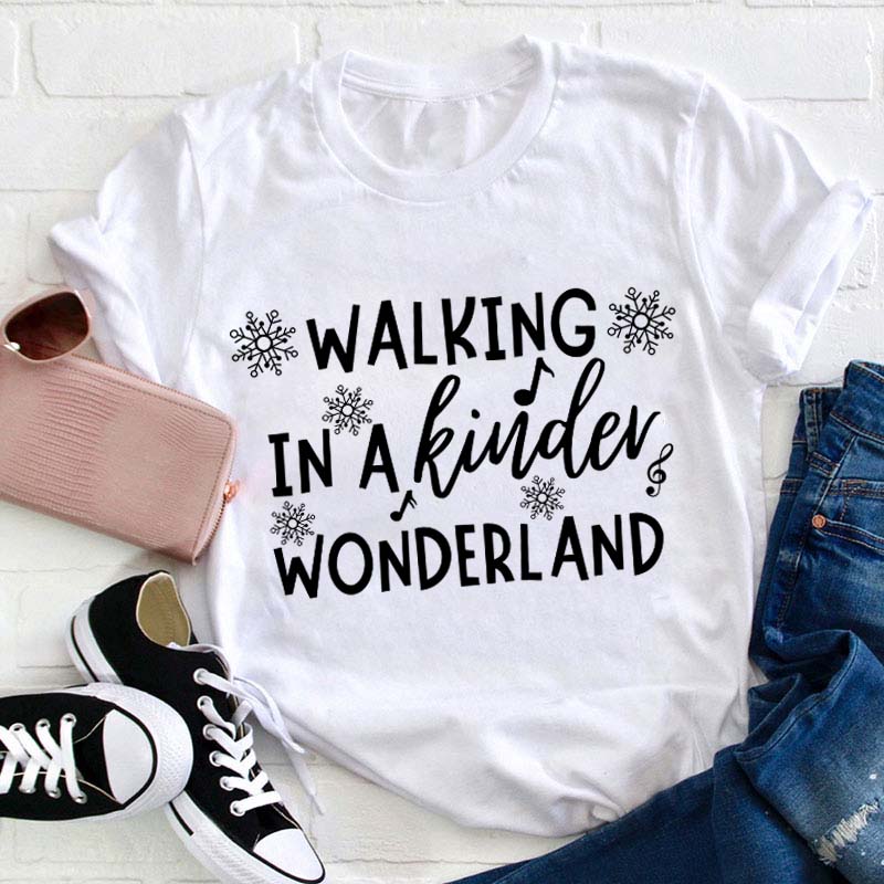 Personalized Walking In A Wonderland Teacher T-Shirt