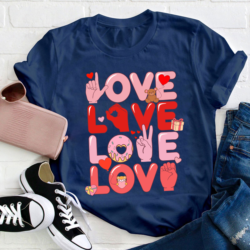 Gesture Love Teacher T-Shirt