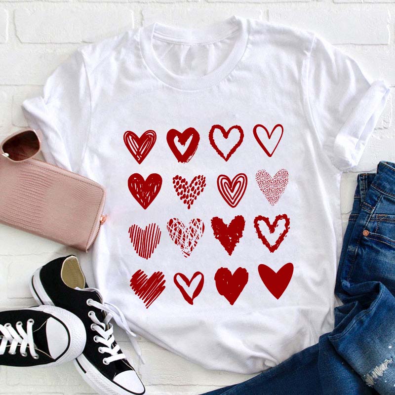 Cute Heart Teacher T-Shirt