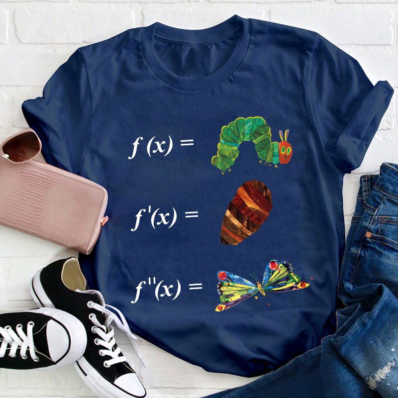 Math and Caterpillar Teacher T-Shirt