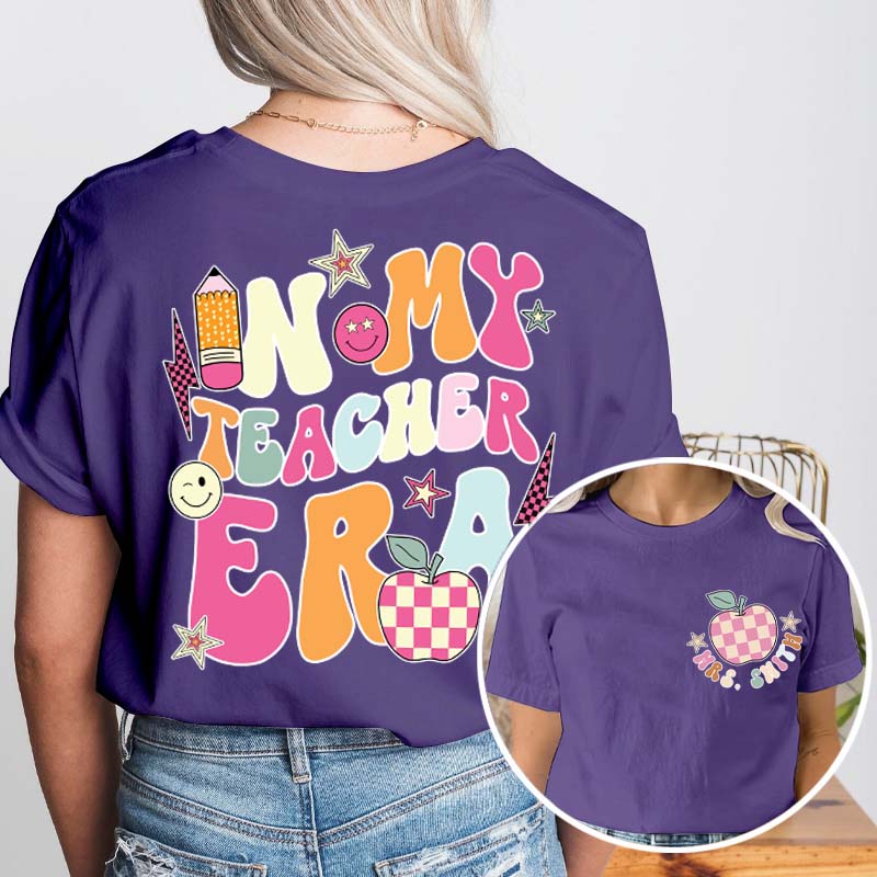 Personalized In My Teacher Era Teacher Two Sided T-Shirt