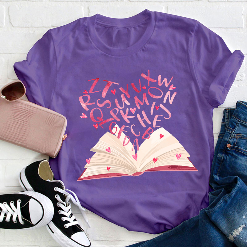 Love In Book Teacher T-Shirt
