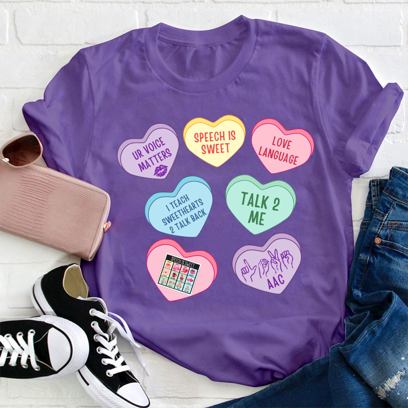 Valentine Speech Therapy Teacher T-Shirt