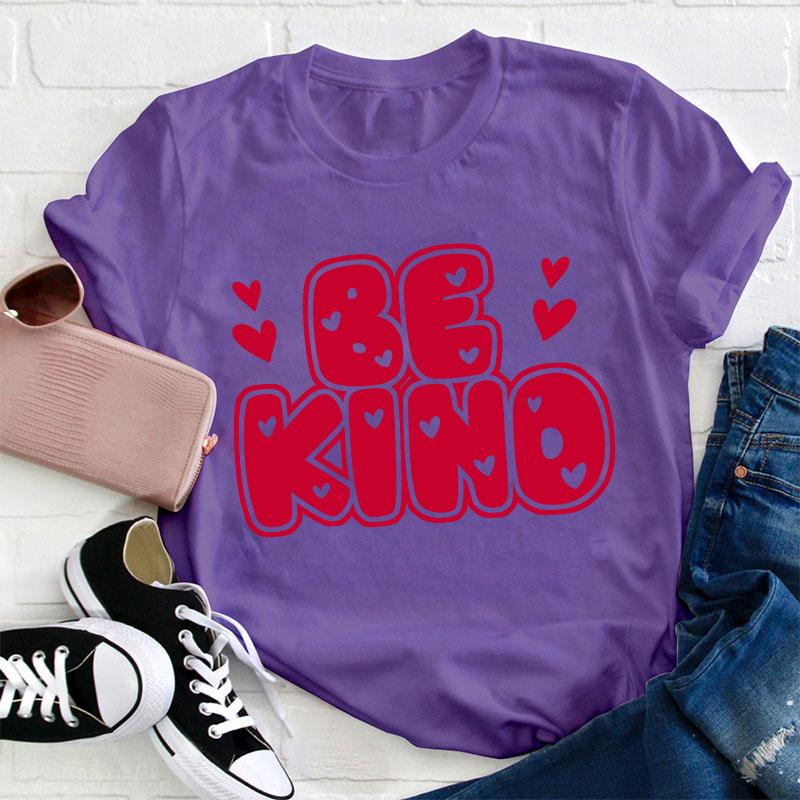 Be Kind Little Red Hearts Teacher T-Shirt