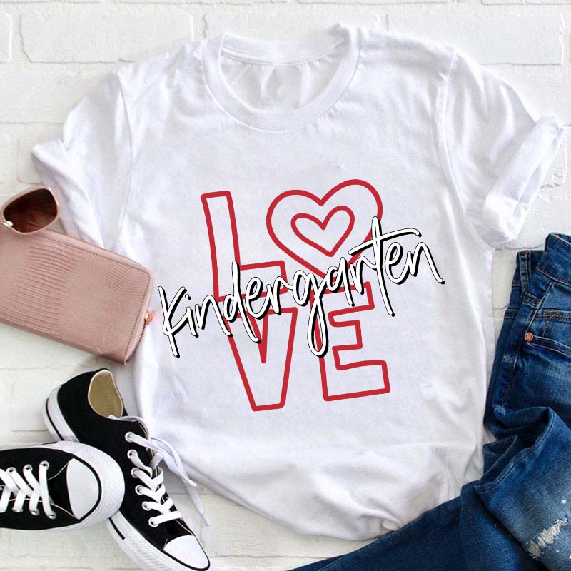 Personalized Grade Love Teacher T-Shirt