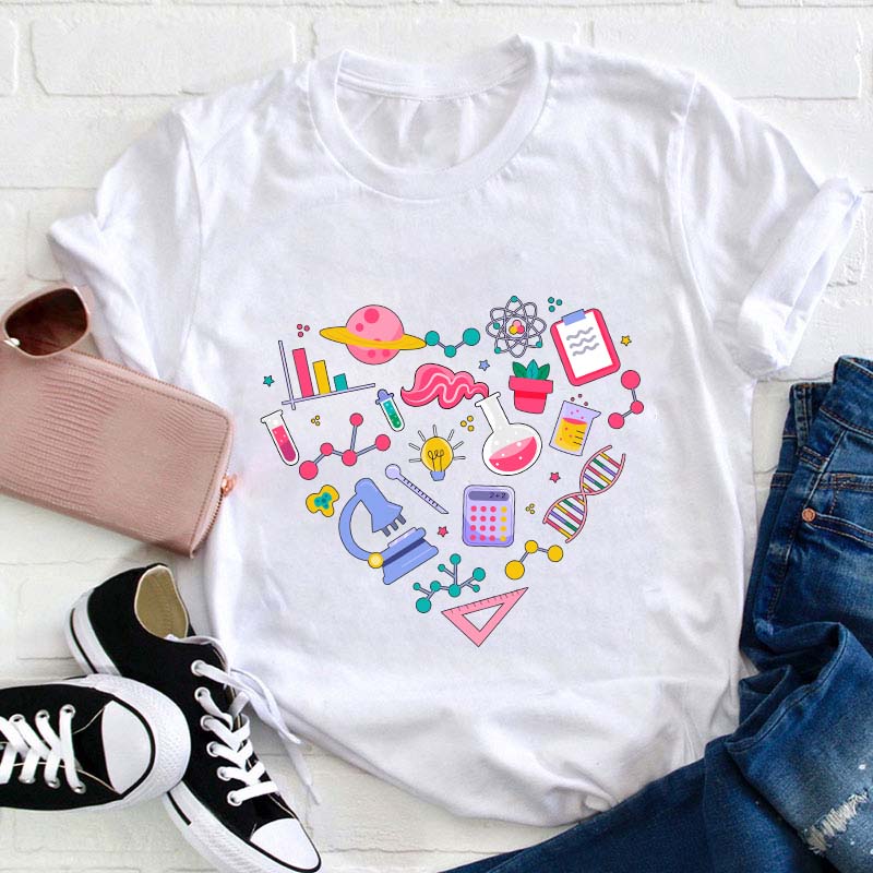 Science Heart Teacher T-Shirt