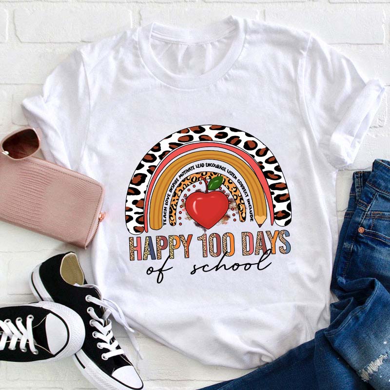 Happy 100 Days Of School Teacher T-Shirt