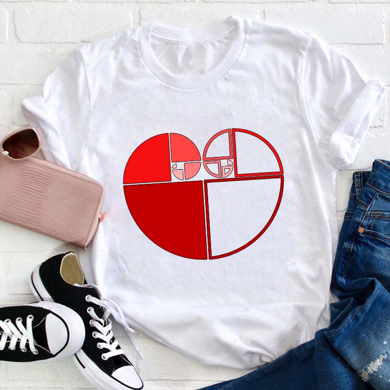 Geometric Love Teacher T-Shirt