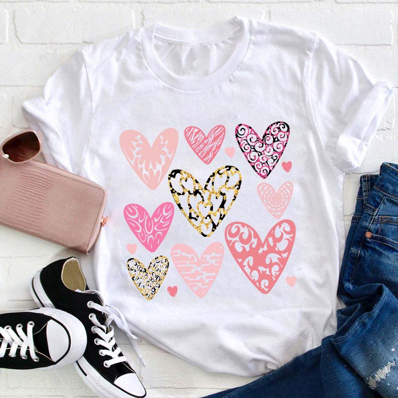 All Kind Of Hearts Teacher T-Shirt