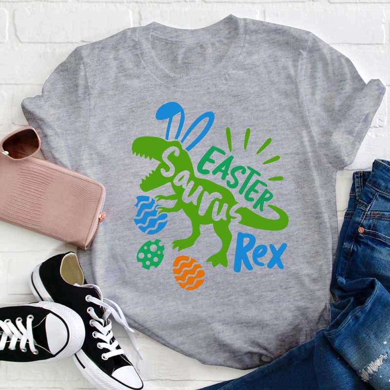 Easter Saurus Rex Teacher T-Shirt