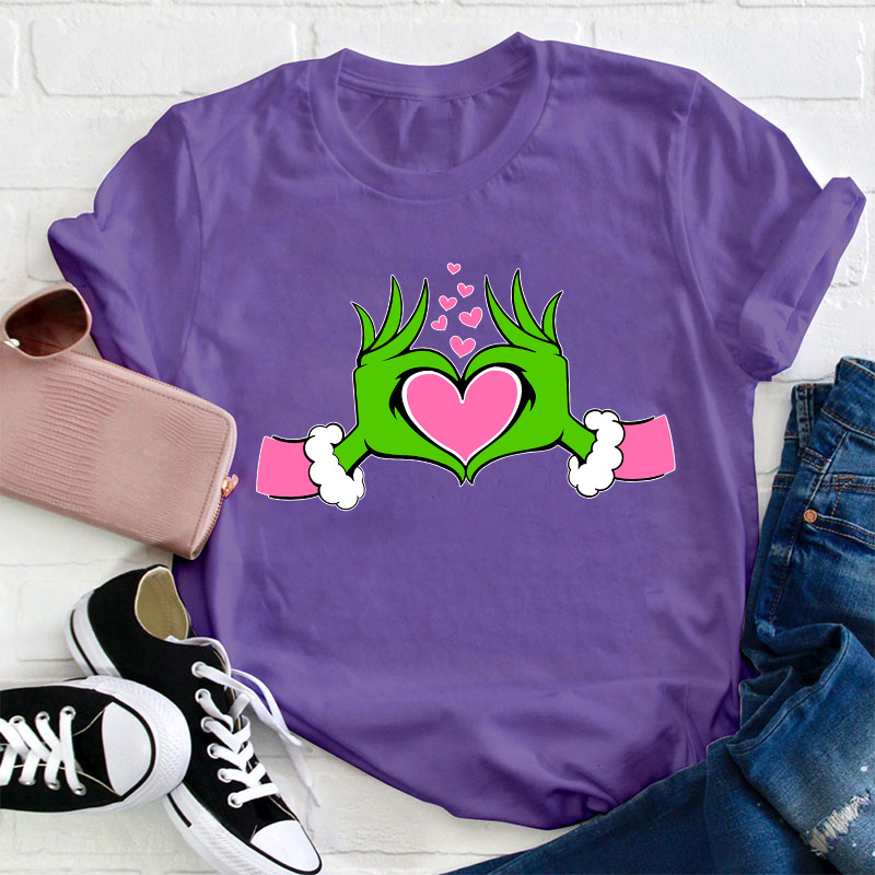 Make A Heart Sign Teacher T-Shirt