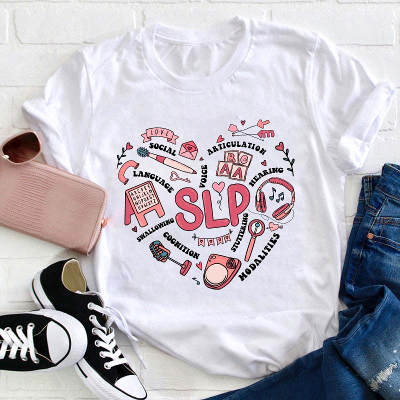 Slp Heart Teacher T-Shirt