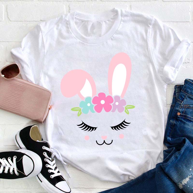 Bunny Face Teacher T-Shirt