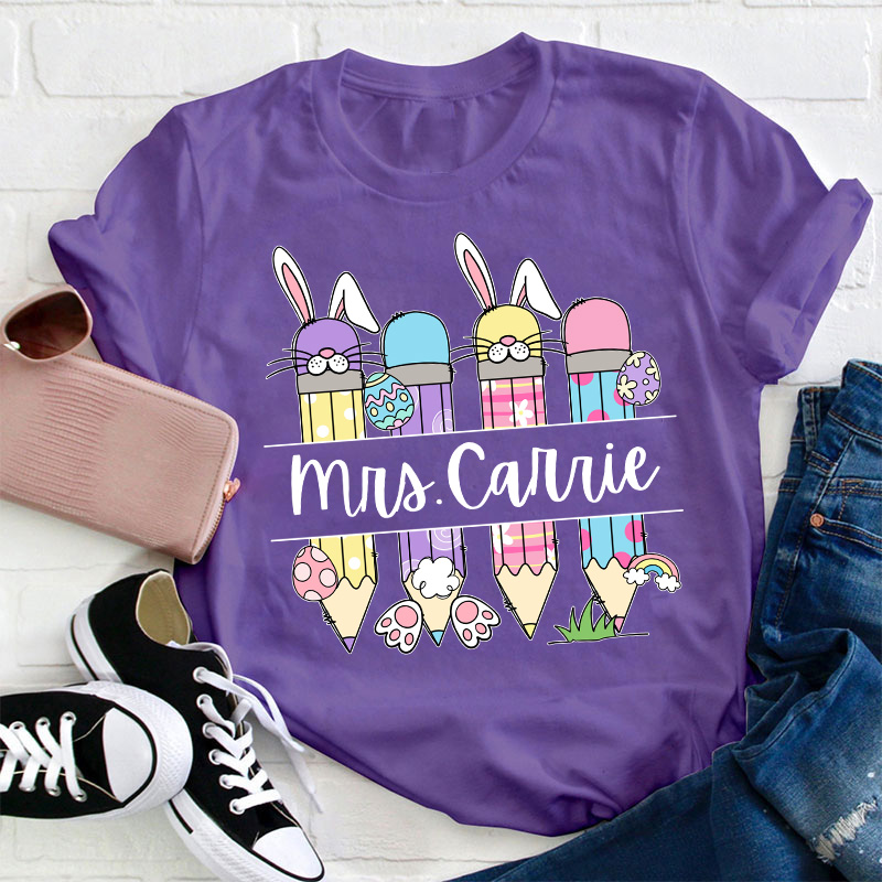 Personalized Easter Name Teacher T-Shirt
