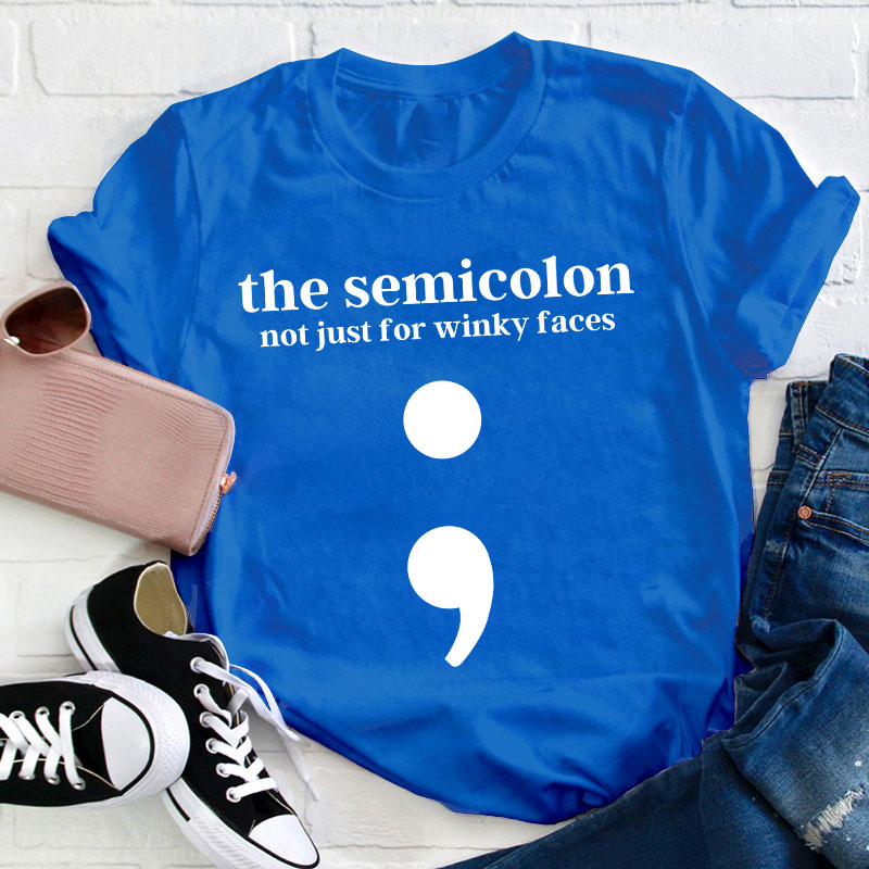 Semicolon Punctuation English Teacher T-Shirt