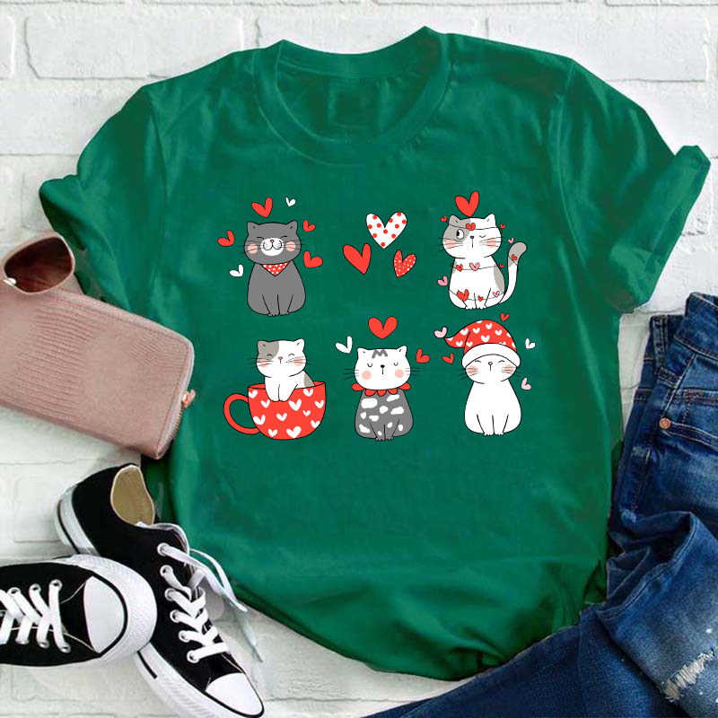 Lovely Cats Teacher T-Shirt