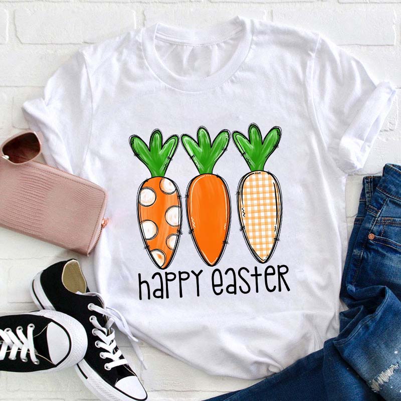 Happy Easter Carrot Teacher T-Shirt