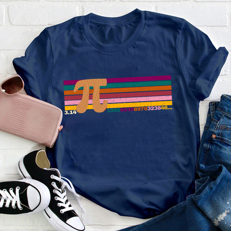 Retro Pi Teacher T-Shirt