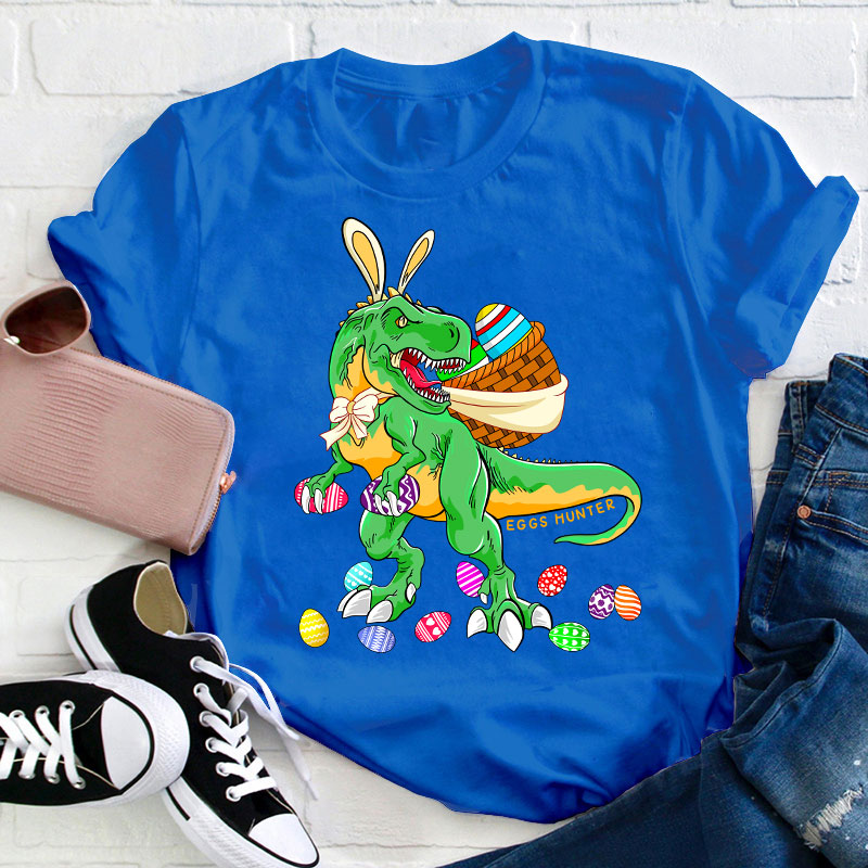 Happy Dinosaur Easter Teacher T-Shirt