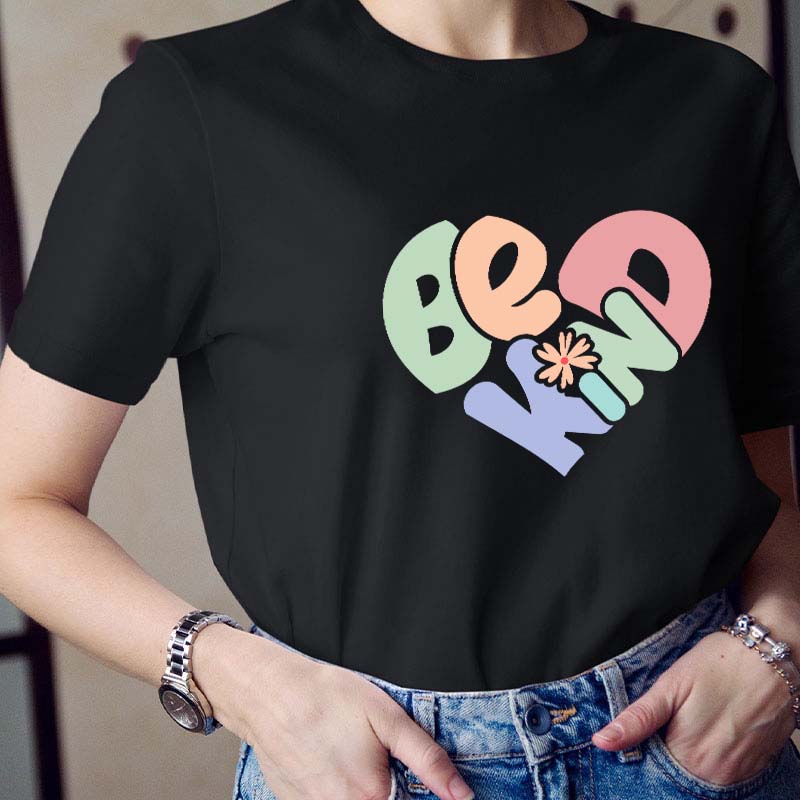 Be Kind Heart Teacher T-Shirt