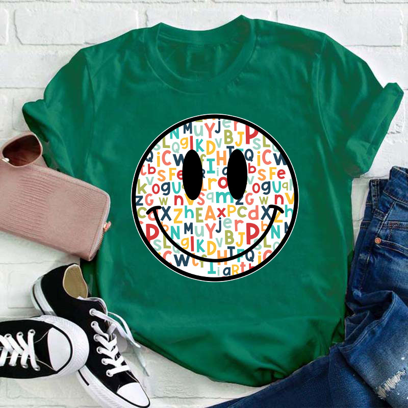 Abc Smiley Face Teacher T-Shirt