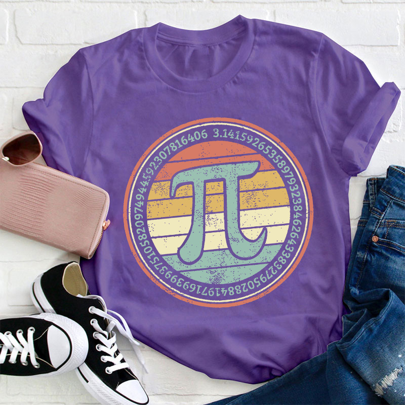 Retro Pi Teacher T-Shirt