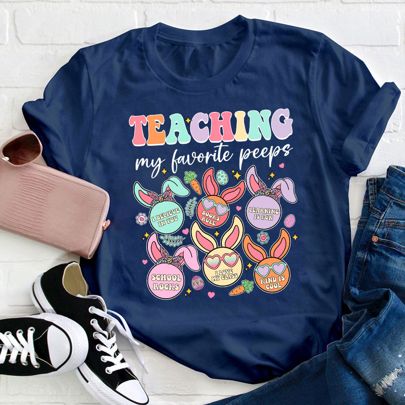 Bunny Teaching My Favorite Peeps Teacher T-Shirt