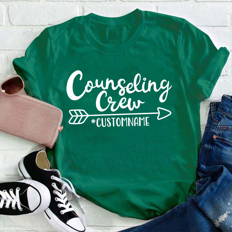 Personalized Counseling Crew Teacher T-Shirt