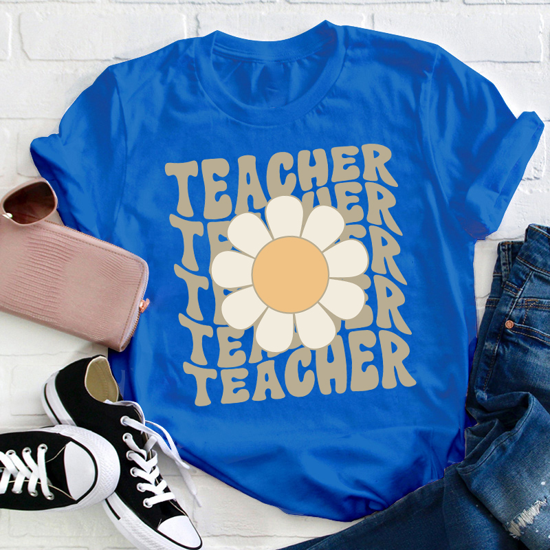 Daisy Flower Teacher T-Shirt