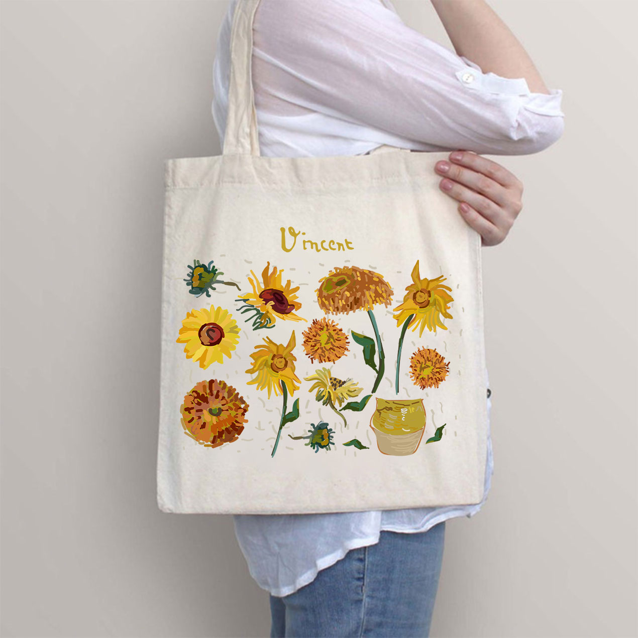 Vincent Sunflower Tote Bag