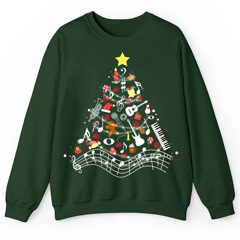 Musical Christmas Tree Teacher Sweatshirt