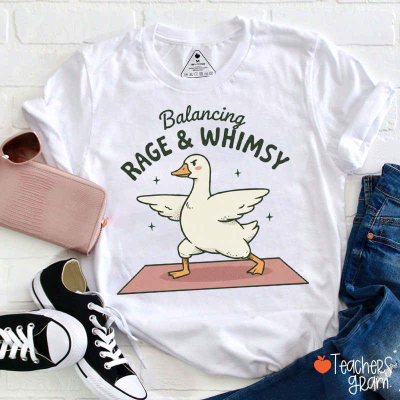 Balancing Rage And Whimsy Teacher T-Shirt