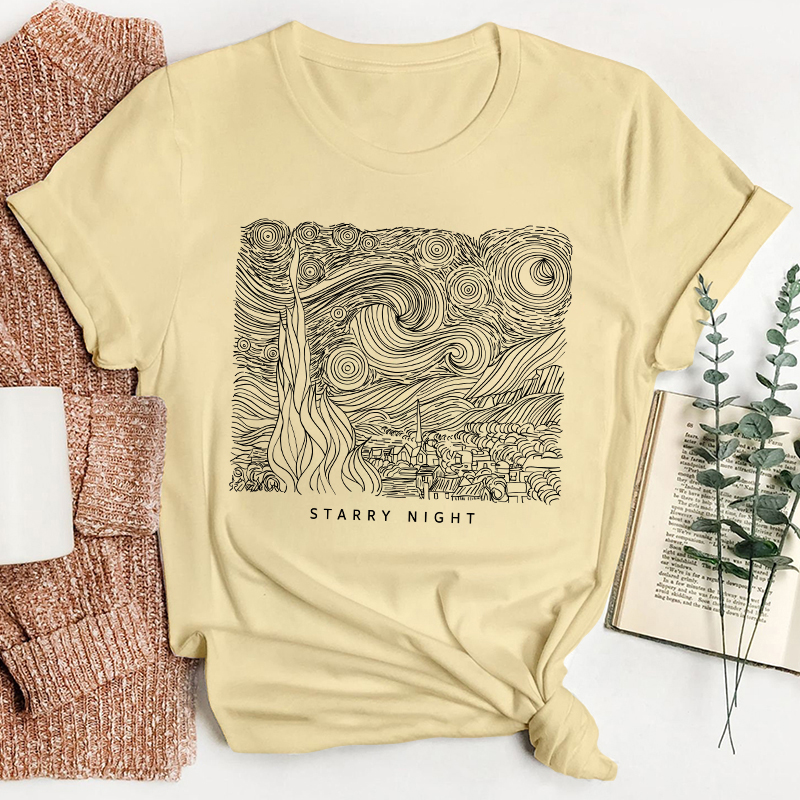 Vincent Starry Night Teacher T-Shirt