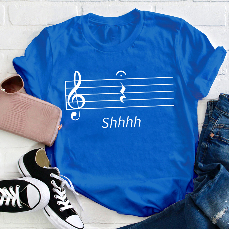 Music Quarter Rest Shh Teacher T-Shirt