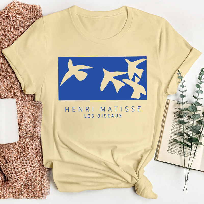 Les Oiseaux Henri Matisse Painting Teacher T-Shirt