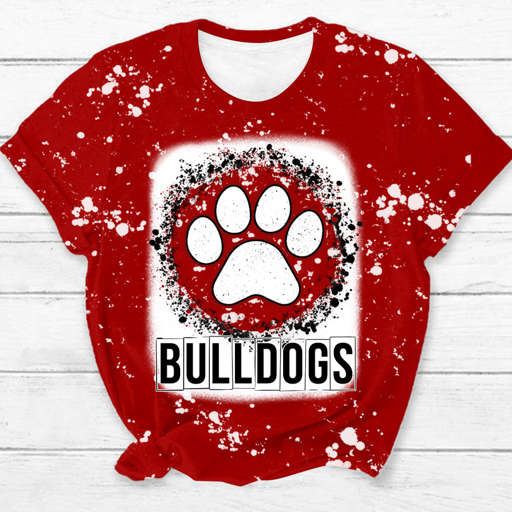 Personalized School Mascot Leopard Paw Teacher Printed T-Shirt
