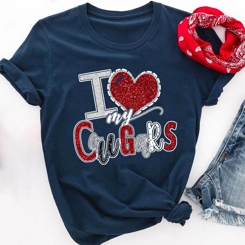 Personalized I Love My Team Team Spirit Teacher T-Shirt