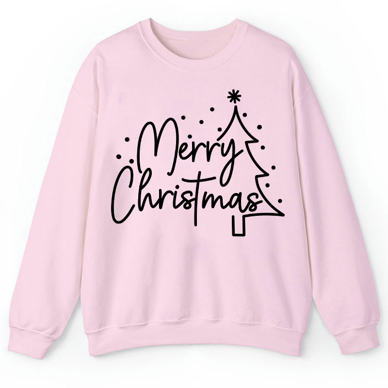 Merry Christmas Simple Christmas Teacher Sweatshirt