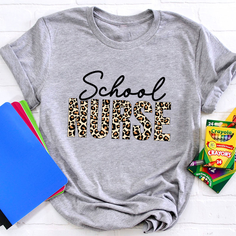 Leopard Print School T-Shirt