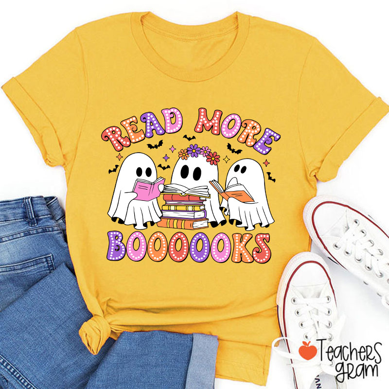 Read More Boooooks Ghost Halloween Teacher T-Shirt