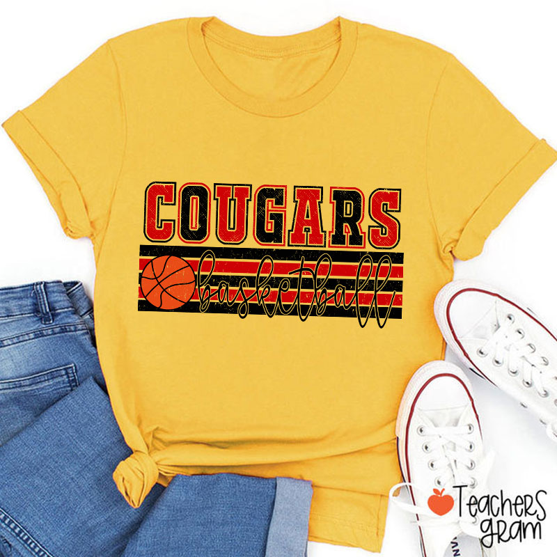 Personalized Mascot And Sport Contrasting Colors Teacher T-Shirt