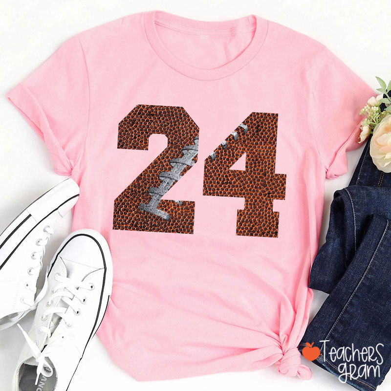 Personalized Number Game Day Teacher T-Shirt