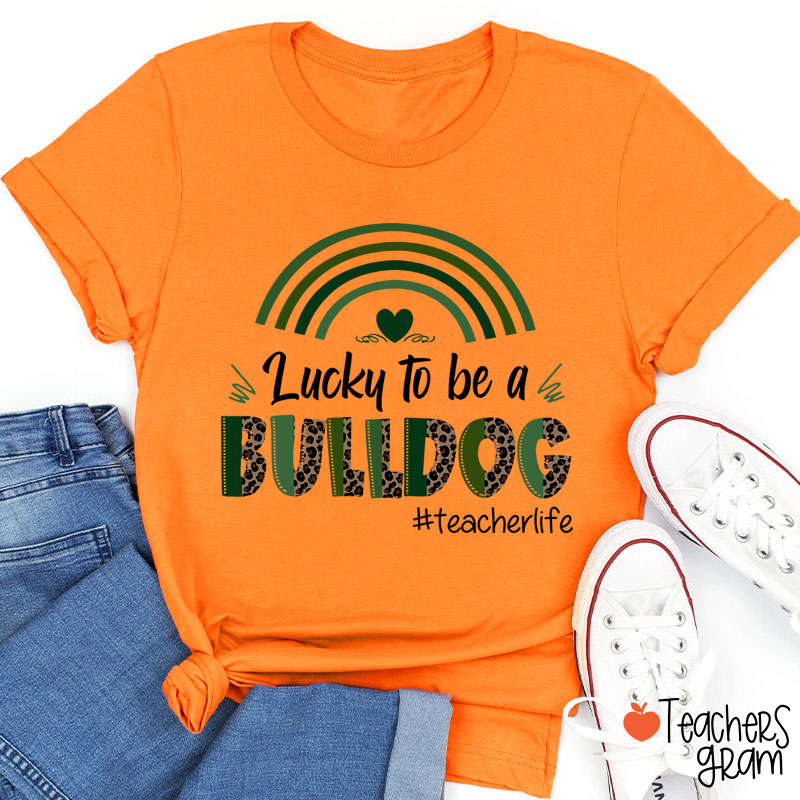 Personalized Mascot And Hashtag Lucky To Be Teacher T-Shirt
