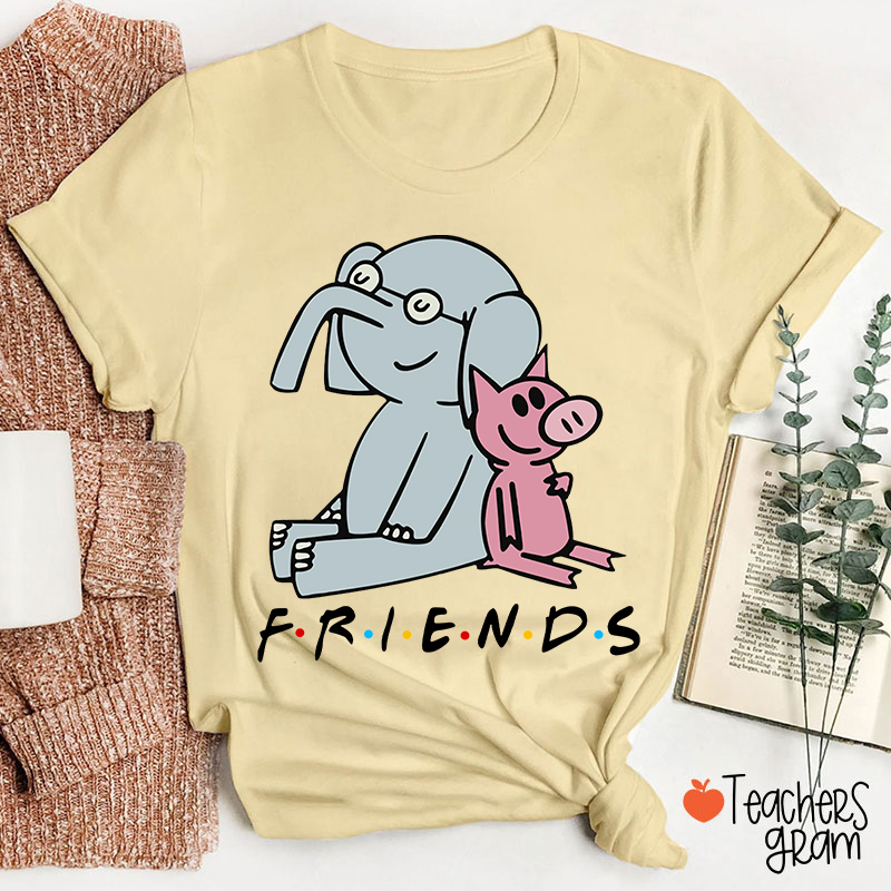 Elephant Good Friends Teacher T-Shirt