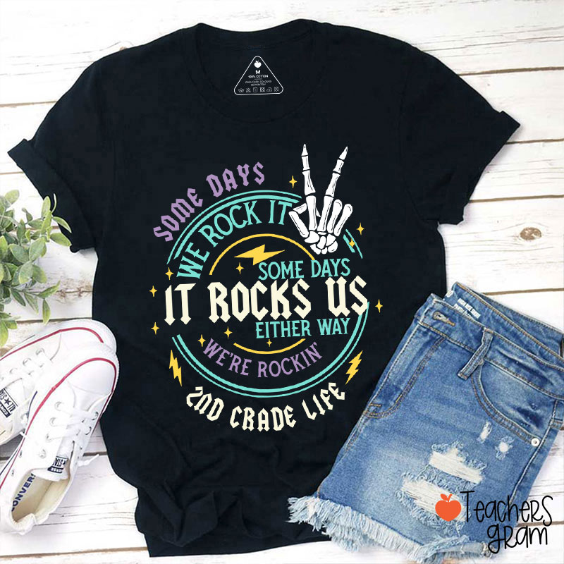 Personalized Grade Rock This School Teacher T-Shirt